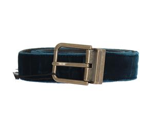 Dolce & Gabbana Blue Green Viscose Leather Belt