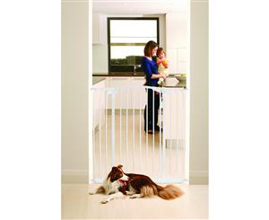Dreambaby Chelsea Xtra-Tall & Xtra-Wide Hallway Auto-Close Security Gate - White