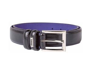 Duke Mens Rodger D555 Square Buckle Belt (Black/Purple) - DC114