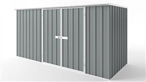 EasyShed D3815 Tall Flat Roof Garden Shed - Armour Grey