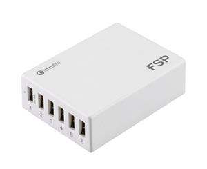 FSP Amport 62 6 ports USB 62W QC 3.0 White Quick Charger
