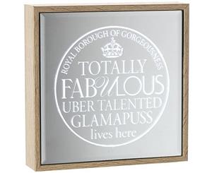 Fabulous Glamapuss Light Up Frame Mirror (Wood/Mirror) - GG1906