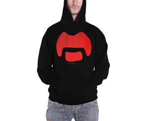 Frank Zappa Hoodie Moustache Logo Official Mens Pullover - Black