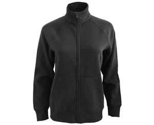 Fruit Of The Loom Ladies/Womens Lady-Fit Fleece Sweatshirt Jacket (Black) - BC1371