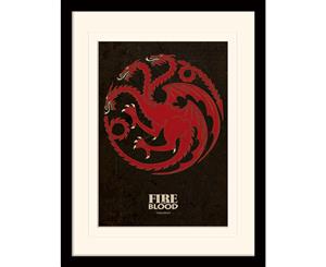 Game of Thrones - Targaryen Mounted & Framed 30 x 40cm Print