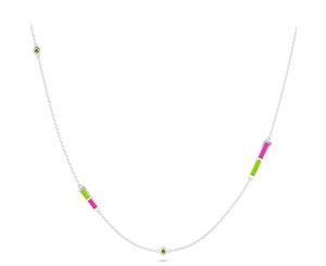 Ghostbusters Peridot Chain Necklace For Women In Sterling Silver Design by BIXLER - Sterling Silver