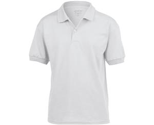 Gildan Dryblend Childrens Unisex Jersey Polo Shirt (White) - BC1422