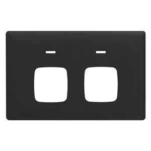 HPM LINEA Double Autoswitch Powerpoint Coverplate - Midnight Dash