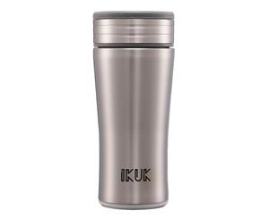 IKUK 360ml Ceramic Stainless Steel Vacuum Insulated Drink Bottle - White