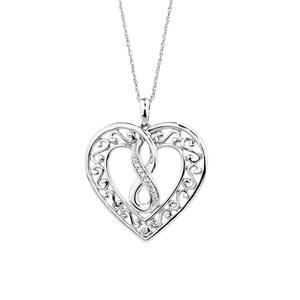 Infinitas Pendant with Diamonds in Sterling Silver