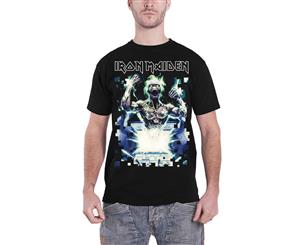 Iron Maiden T Shirt Speed Of Light Eddie Band Logo Official Mens - Black