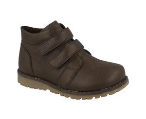 Jcdees Boys Round Toe Double Strap Ankle Boots (Brown) - KM647