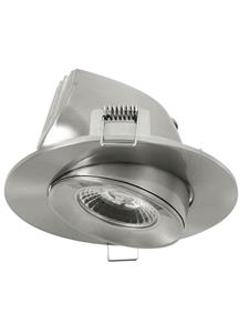 LEDlux City II Adjustable LED Brushed Chrome Dimmable Downlight in Warm White