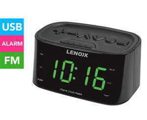 Lenoxx Large Number Digital Alarm Clock - Black
