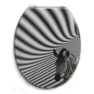 Loo With A View Zebra 2 Piece Toilet Seat