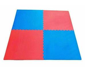 MORGAN Tatami Jigsaw Interlocking Gym Floor Mats 2cm - Red/Blue