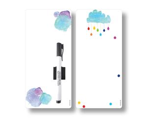 Magnetic Whiteboards - Blue Watercolour & Rain Cloud