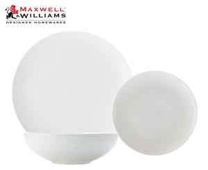 Maxwell & Williams 12-Piece White Basics Diamonds Dinner Set