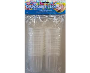 New 40pce Disposable Plastic Cups 200ml each Party Events - Clear