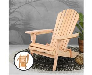 Outdoor Chair Beach Chairs Wooden Adirondack Lounge Furniture Foldable Patio Garden Gardeon
