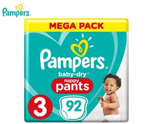 Pampers Baby-Dry Crawler Size 3 6-10kg Nappy Pants 92-Pack