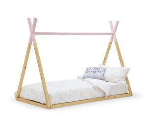 Pink Teepee Shaped Nordic Scandinavian Single Bed Frame for Kids