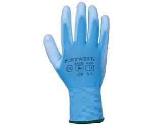 Portwest Pu Palm Coated Gloves (A120) / Workwear (Pack Of 2) (Blue) - RW7024