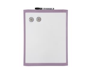 Quartet 36cm Purple Wall Mountable Magnetic Whiteboard/Marker/Magnet Home Office