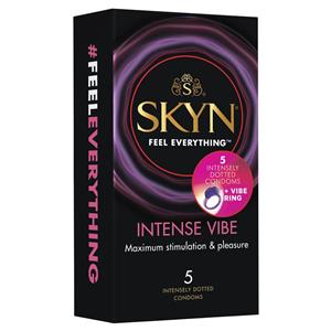 SKYN Intense Vibe Condoms 5 Pack and Ring
