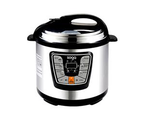 SOGA Stainless Steel Electric Pressure Cooker 10L Nonstick 1600W 12 Month Warranty