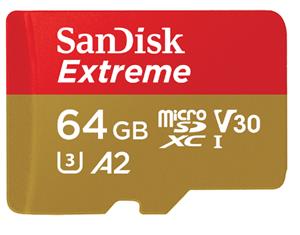SanDisk Extreme 64GB (SDSQXA2-064G-GN6MA) microSDXC Class 10 V30 U3 UHS-I Card