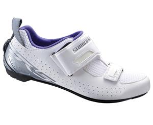 Shimano TR5 Womens Triathlon Bike Shoes White