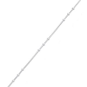 Silver Ball and Chain Anklet 25cm