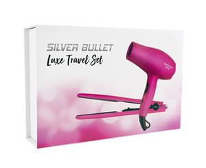 Silver Bullet Luxe Travel Set Hair Dryer and Straighteners - Pink