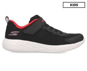 Skechers Boys' Pre-School GoRun 600 Running Sports Shoes - Black/Red