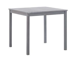Solid Acacia Wood Garden Table Grey 80cm Outdoor Patio Coffee Stand