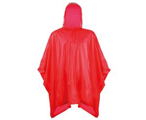 Splashmacs Childrens/Kids Plastic Rain Poncho (Red) - RW5481
