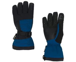 Spyder OVERWEB Gore-Tex PrimaLoft Men's Ski Gloves blue - Black/Blue