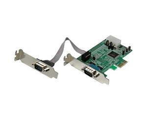 StarTech 2 Port Low Profile PCI Express Serial Card w/ 16550 UART