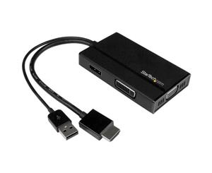 StarTech 3-in-1 Video Adapter - HDMI to DP HDMI to VGA HDMI to DVI
