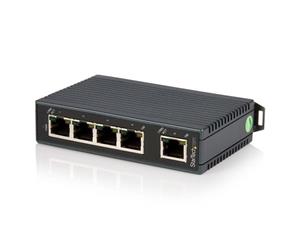 StarTech 5 Pt Unmanaged Network Switch - DIN Rail Mount - IP30 Rated