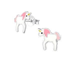 Sterling Silver Childrens Unicorn Earrings