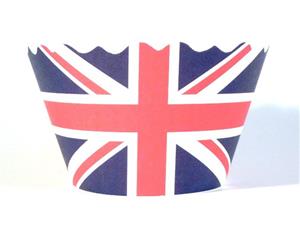 Swift Union Jack Jubilee Cupcake Wrapper by Bella Cupcake Couture Pack of 12