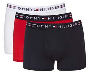 Tommy Hilfiger Men's Stretch Pro 3-Pack Trunks - Red/White/Navy