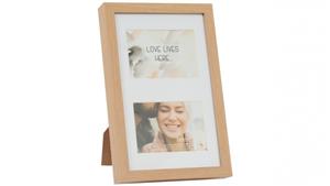 UR1 Home 8x12-inch Oak Photo Frame with 2 4x6-inch Openings