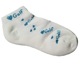 Walkerden Swarovski Crystal Love Golf Ladies Socks - Blue