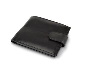 Woodland Leather Black Bi Fold 4.5" RFID Multi Pocket Wallet