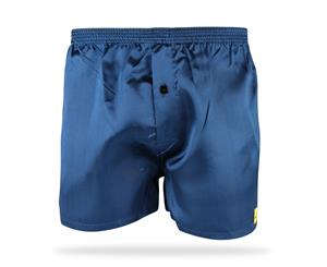 1 Frank and Beans Underwear Mens Satin Boxer Shorts - Navy
