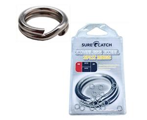 10 x Packets of Surecatch Stainless Steel Fishing Split Rings For Fishing Lures - Size 6H