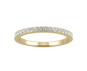14K Yellow Gold Moissanite by Charles & Colvard 1.5mm Round Wedding Band 0.29cttw DEW